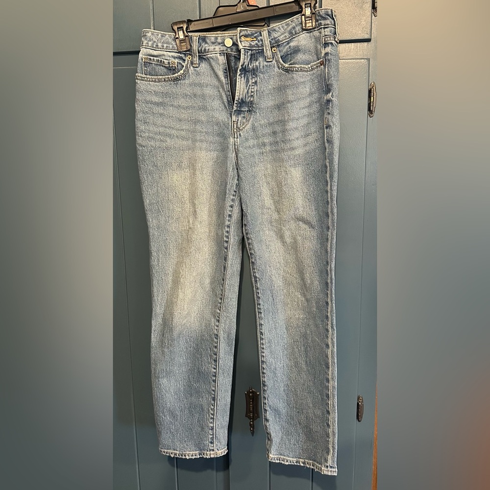 Old Navy High-Rise OG Straight Blue Jeans
